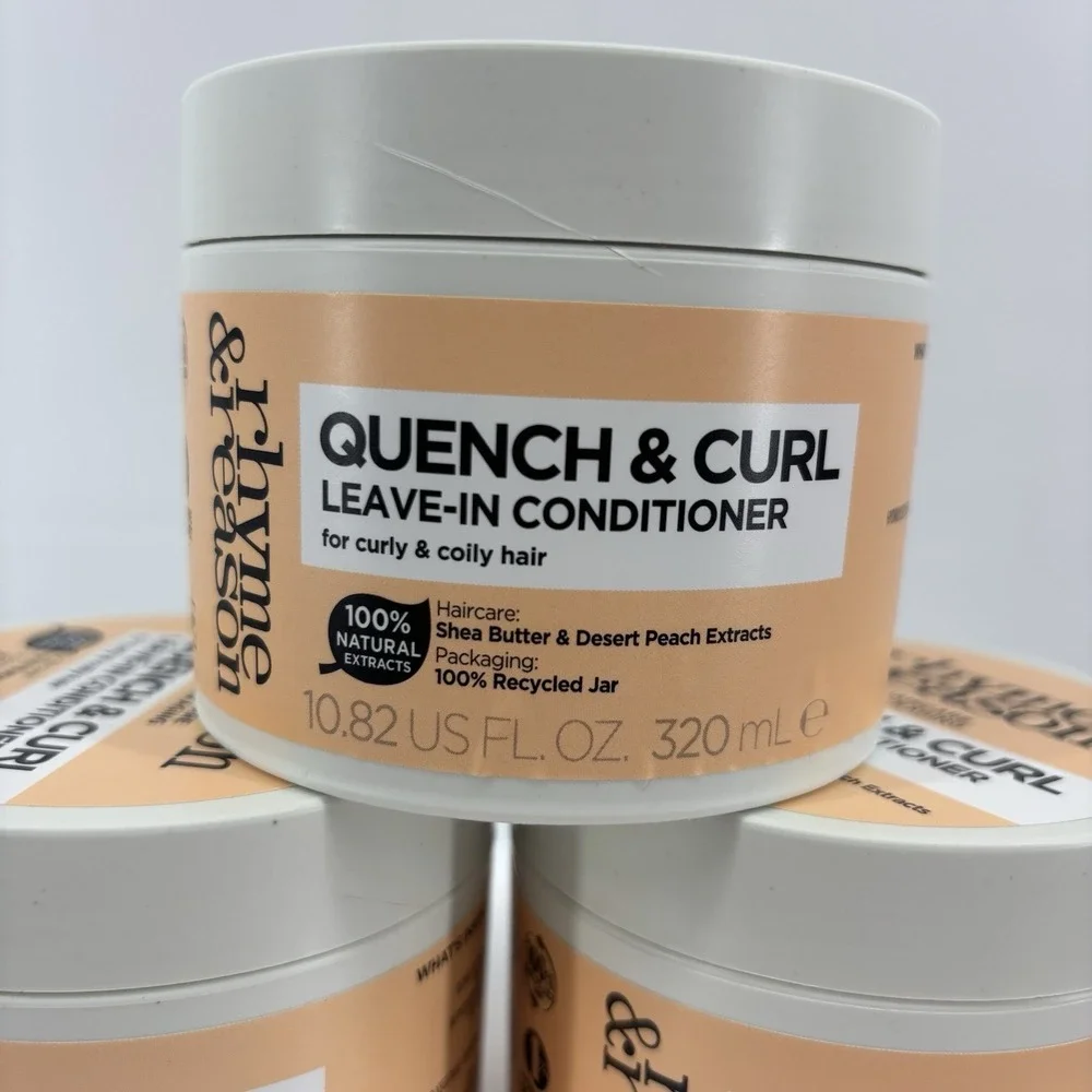 3 Rhyme & Reason Quench & Curl Leave-In Conditioner 10.8oz Tubs Curly Hair Lot